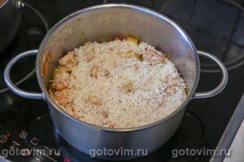 Свинина с картошкой и рисом