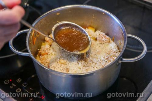 Свинина с картошкой и рисом
