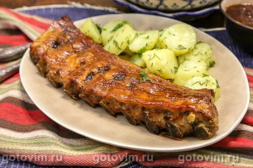 Свиные ребрышки с соусом из виски