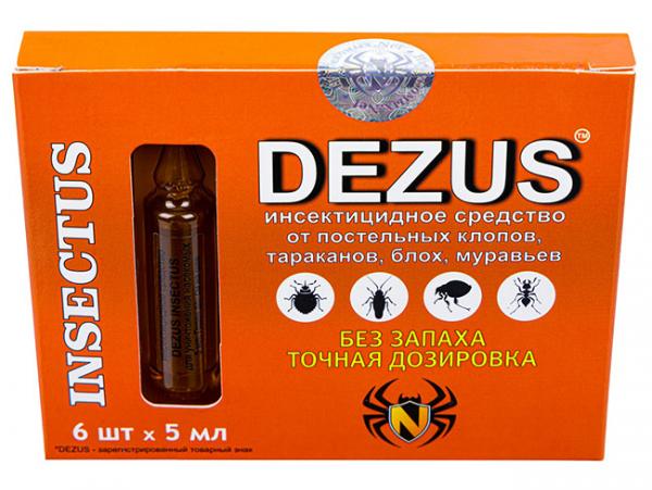 Dezus: средство от клопов, тараканов, блох, муравьев (без запаха) Dezus: средство от клопов, тараканов, блох, муравьев (без запаха)