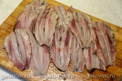 Беломорская сельдь, запеченная в панировке из хлебных крошек