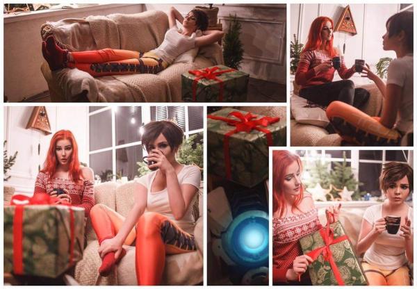 Tracer и Emily празднуют Рождество в стиле Overwatch Tracer и Emily празднуют Рождество в стиле Overwatch