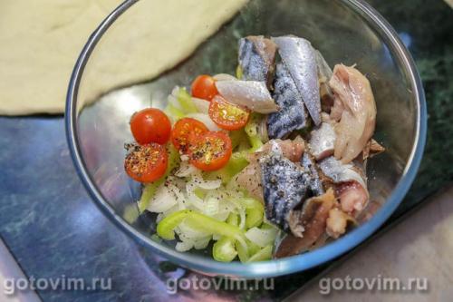 Лодочки пиде с овощами и скумбрией