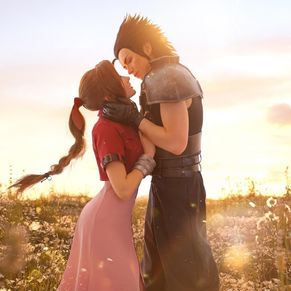 Невероятный косплей Аэрис и Зака из Final Fantasy VII Невероятный косплей Аэрис и Зака из Final Fantasy VII