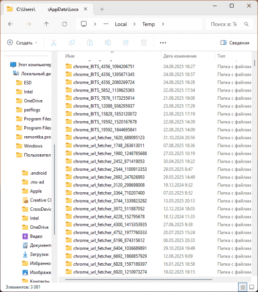 Очистка AppData в Windows 11 и 10 Очистка AppData в Windows 11 и 10
