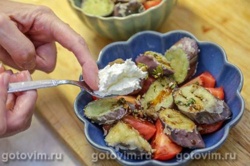 Салат с хрустящими баклажанами