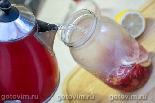 Компот из малины с лимоном на зиму