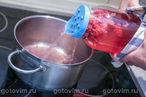 Компот из малины с лимоном на зиму