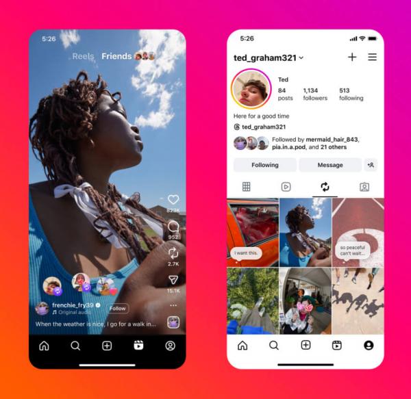 Instagram* запускает репосты и вкладку репостов в профиле
Instagram* запускает репосты и вкладку репостов в профиле