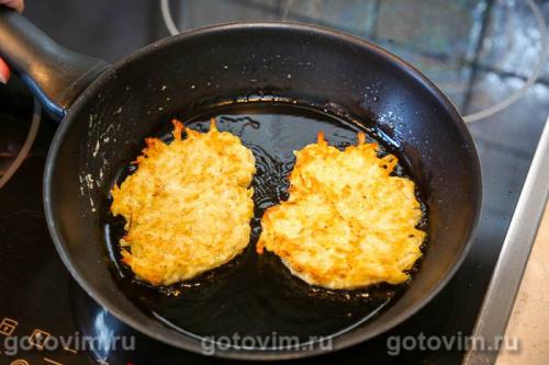 Драники картофельные с фаршем из куриной грудки