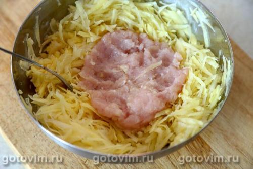 Драники картофельные с фаршем из куриной грудки