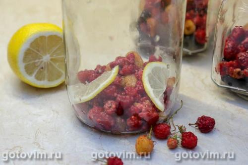 Компот из малины с лимоном на зиму