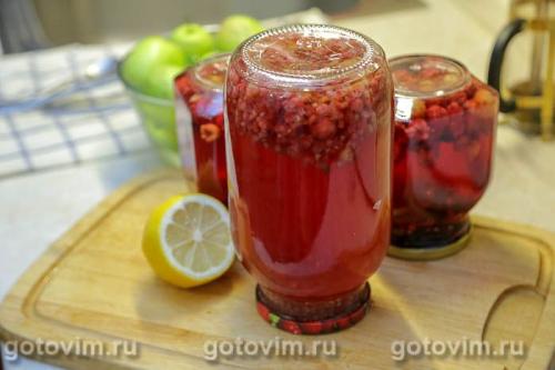 Компот из малины с лимоном на зиму