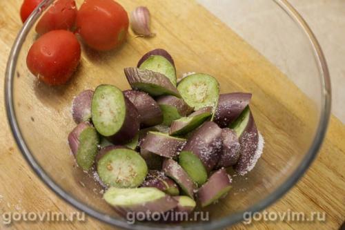 Салат с хрустящими баклажанами