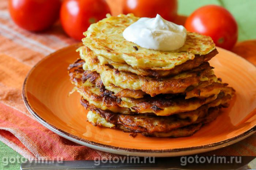Драники картофельные с фаршем из куриной грудки
