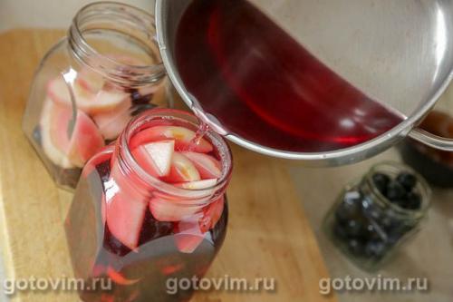 Компот из тёрна с яблоками на зиму (без стерилизации)
