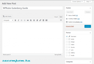 Как использовать новый редактор блоков в WordPress 5.0