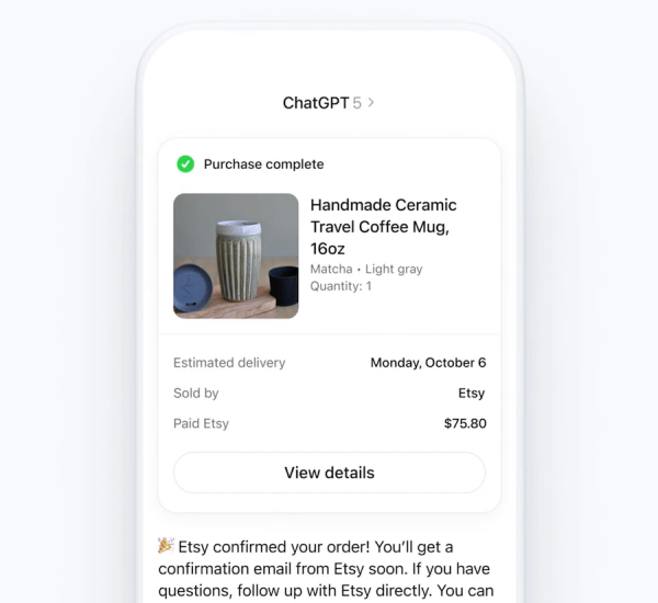 ChatGPT запустил функцию покупки товаров — Instant Checkout
ChatGPT запустил функцию покупки товаров — Instant Checkout