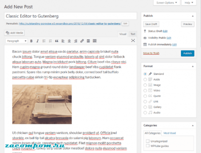 Как использовать новый редактор блоков в WordPress 5.0