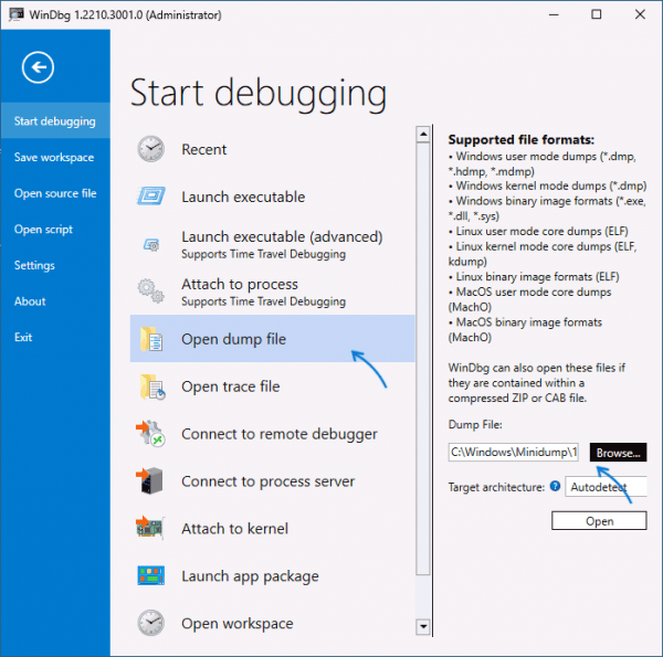 Программы для анализа дампов памяти Windows
