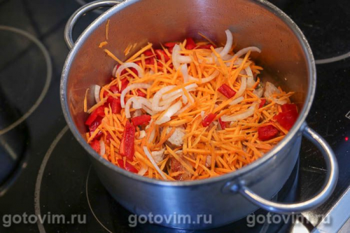 Рис с мясом и свежей кукурузой 