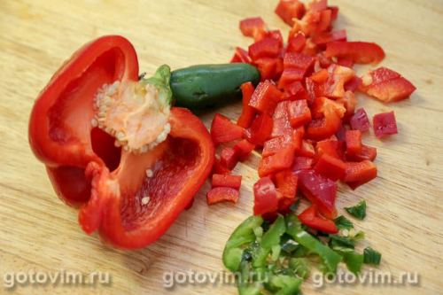 Скумбрия в духовке, запеченная в перечном соусе 