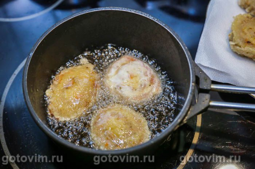 Котлеты-рулетики из фарша с сыром в темпуре