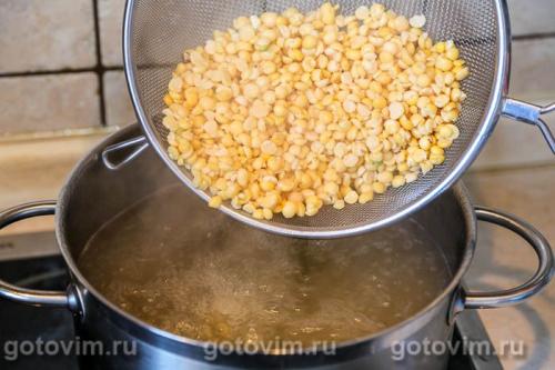 Суп гороховый с языками