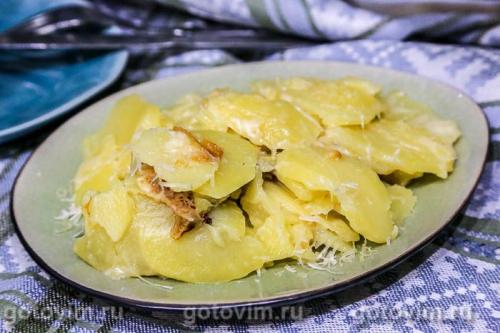 Картофельная запеканка с сыром в мультиварке