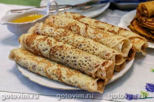 Толстые блины на дрожжах