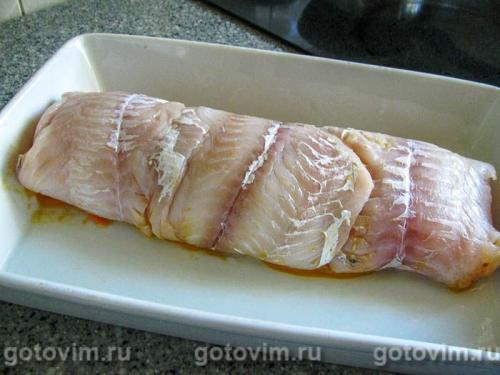 Рулет из трески с овощами