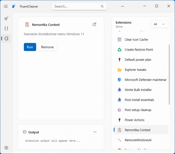 FluentCleaner &mdash; очистка и настройка Windows 11