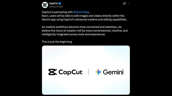 CapCut встроит редактор в Gemini — видео можно будет редактировать прямо в чате
CapCut встроит редактор в Gemini — видео можно будет редактировать прямо в чате