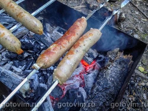 Купаты на мангале (шашлык из колбасок для жарки)