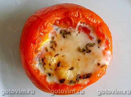 Яйца, запеченные в помидорах в духовке