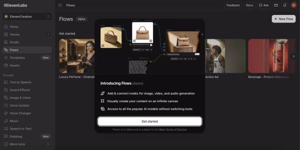 ElevenLabs запустила Flows Agent в ElevenCreative — агент строит workflow по текстовому запросу
ElevenLabs запустила Flows Agent в ElevenCreative — агент строит workflow по текстовому запросу