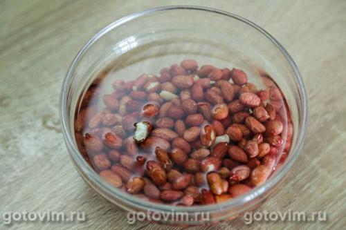 Солёный арахис с сушёными помидорами и чесноком в микроволновке 