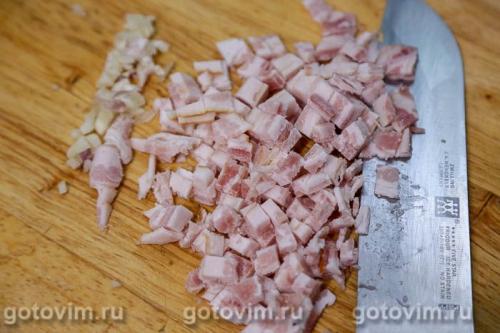 Паста карбонара с беконом и чесноком в мультиварке