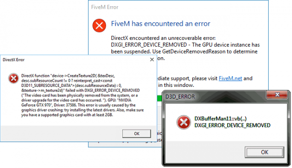 Ошибка DXGI_ERROR_DEVICE_REMOVED — варианты решения Ошибка DXGI_ERROR_DEVICE_REMOVED — варианты решения