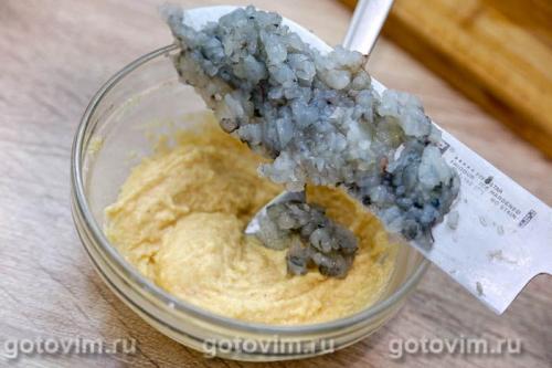 Клецки из манки с креветками