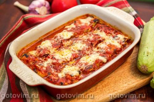 Рулетики из кабачков с мясом
