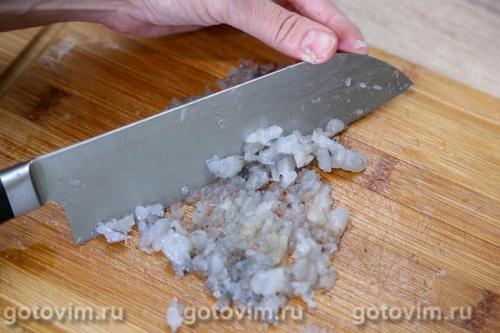 Клецки из манки с креветками