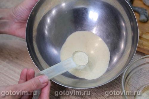 Клецки из манки с креветками