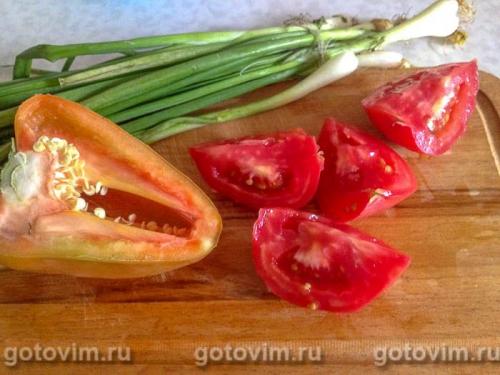 Овощной салат с сыром страчателла