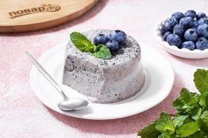 Панна котта с черным кунжутом