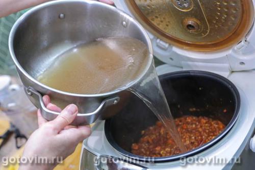 Мексиканский суп с кукурузой и горохом в мультиварке