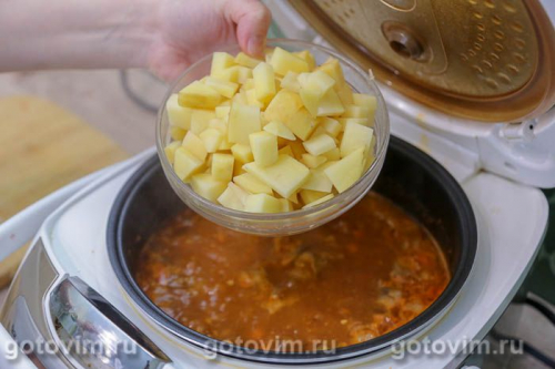 Мексиканский суп с кукурузой и горохом в мультиварке