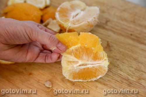 Клубника, протертая с сахаром с апельсинами (без варки) 